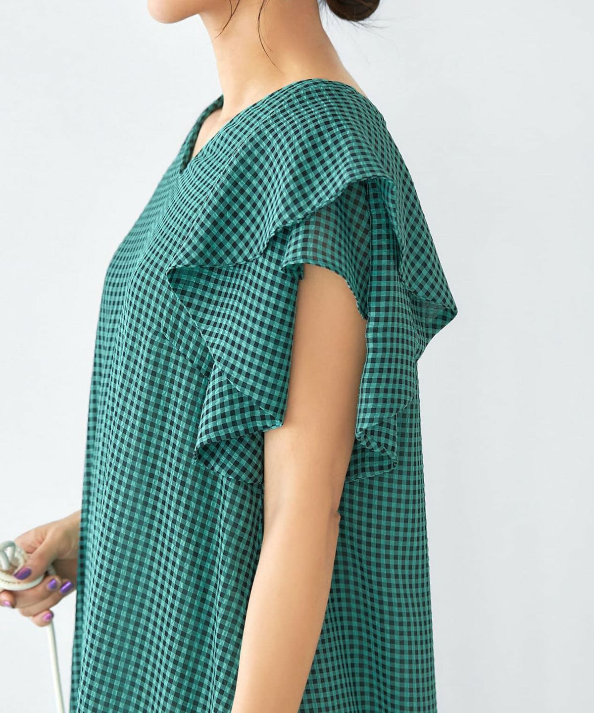 着用イメージ 166cm 着用サイズ 02 グリーン