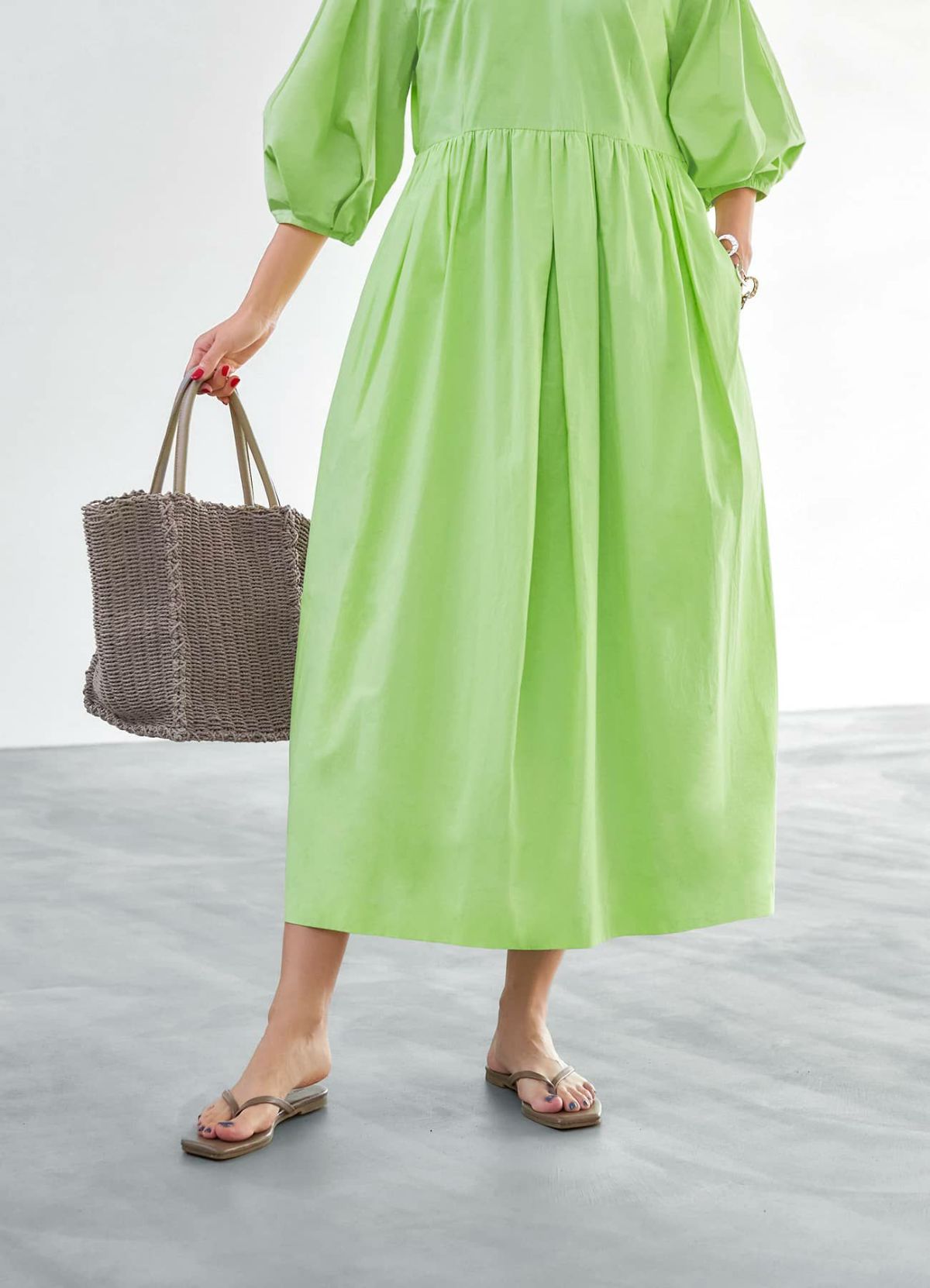 着用イメージ 166cm 着用サイズ 02  ライムイエロー