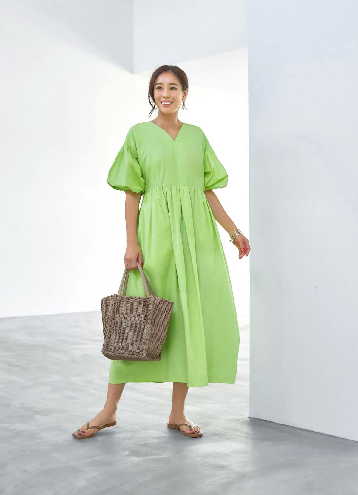 着用イメージ 166cm 着用サイズ 02  ライムイエロー