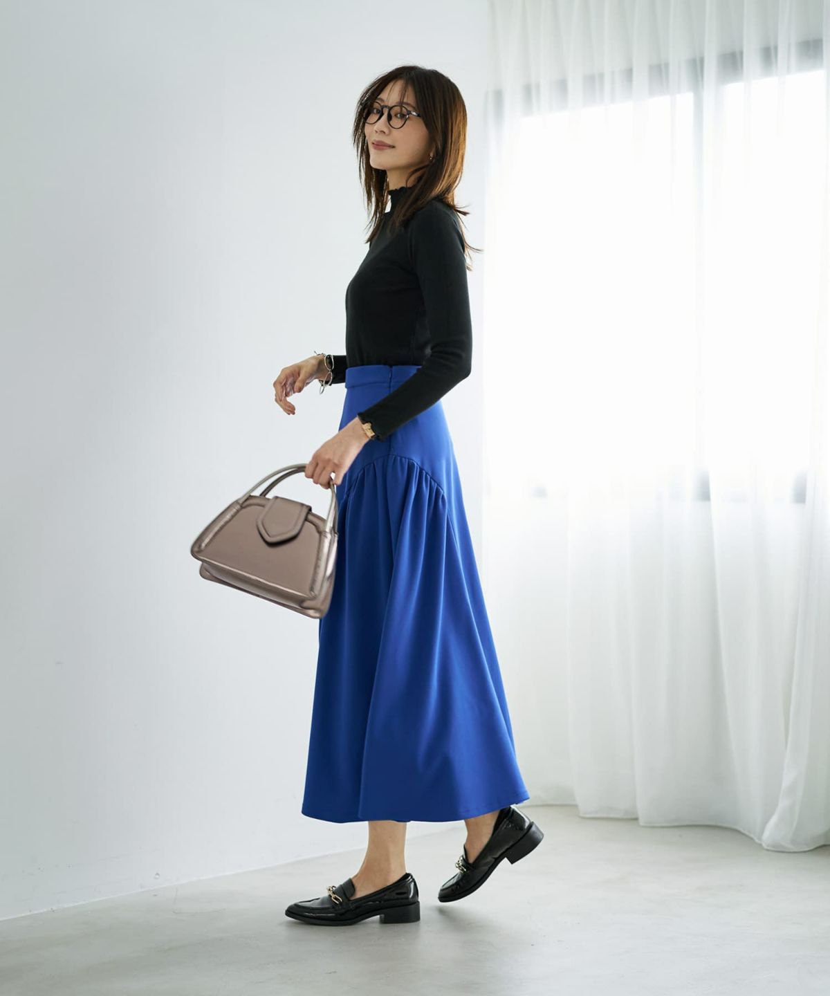 着用イメージ 166cm ブルー 02サイズ