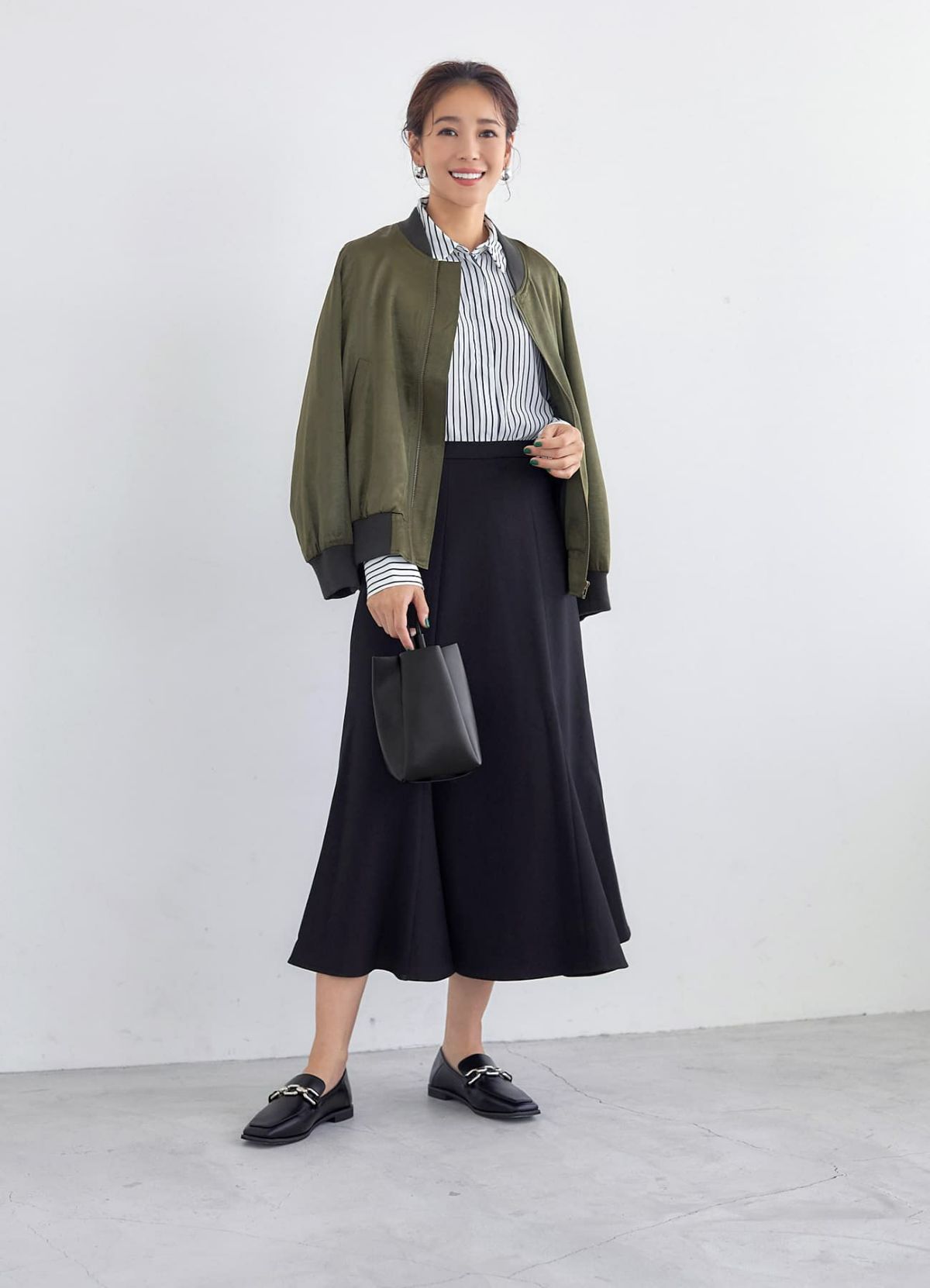 着用イメージ 166cm ブラック