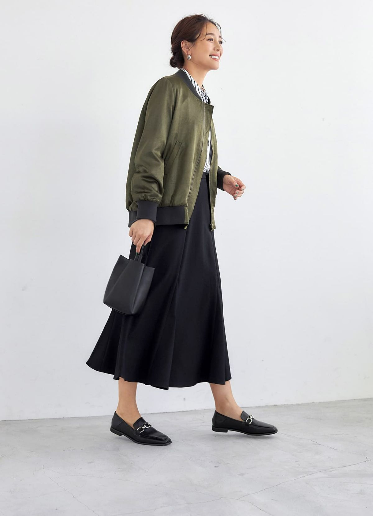 着用イメージ 166cm ブラック