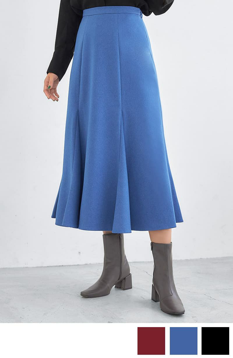 Made in JAPAN】ウール調裾フレアマーメイドスカート | おしゃれな大人