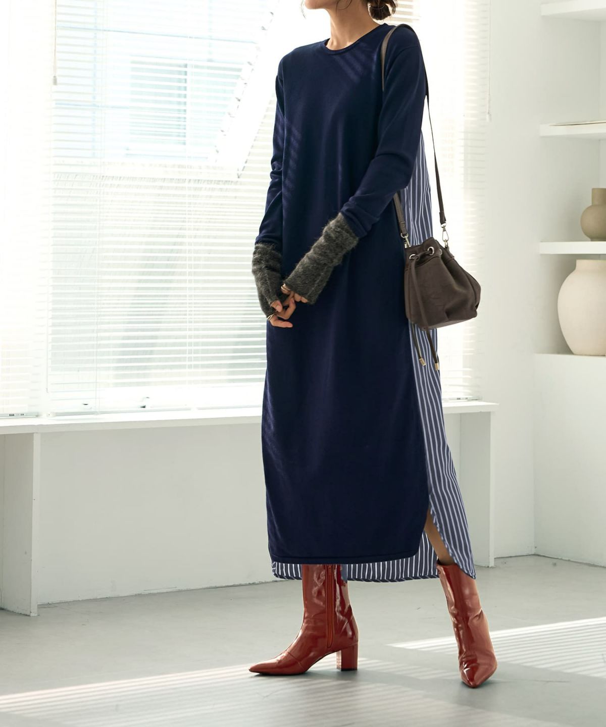 着用イメージ 166cm 02サイズ ネイビー