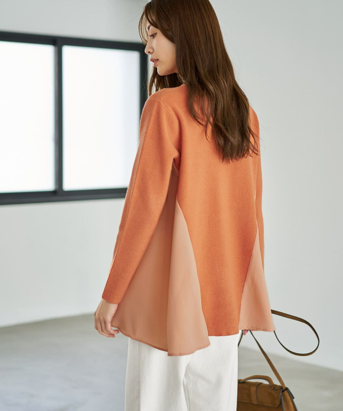 着用イメージ 167cm ソフトオレンジ