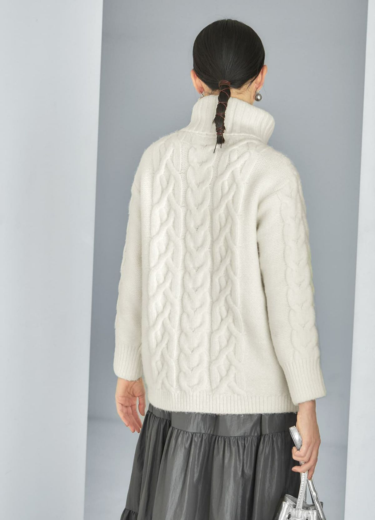 着用イメージ 168cm アイボリー