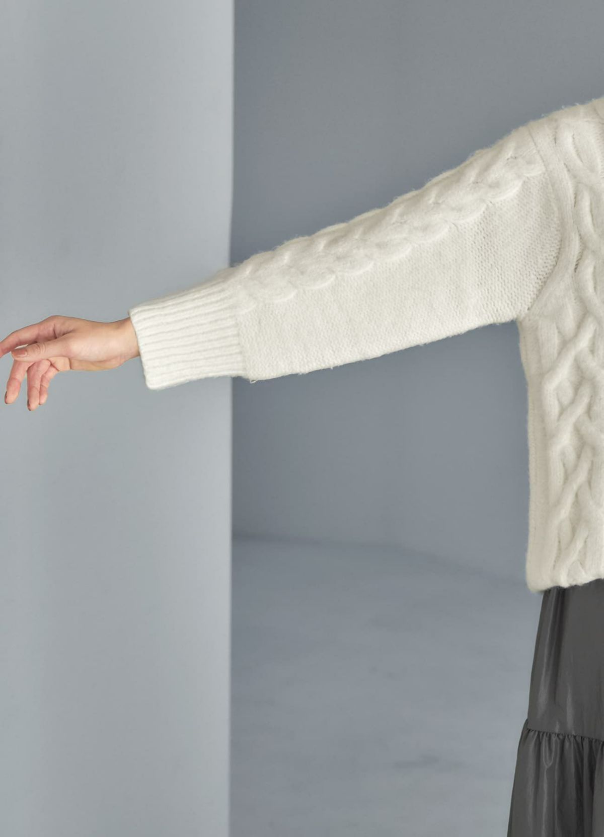 着用イメージ 168cm アイボリー