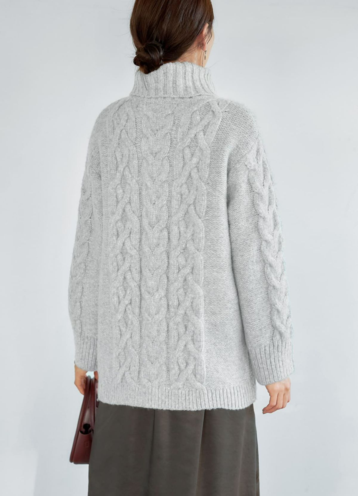 着用イメージ 166cm ライトグレー