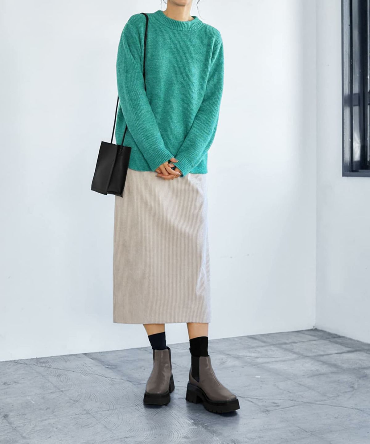 着用イメージ 166cm グリーンミックス