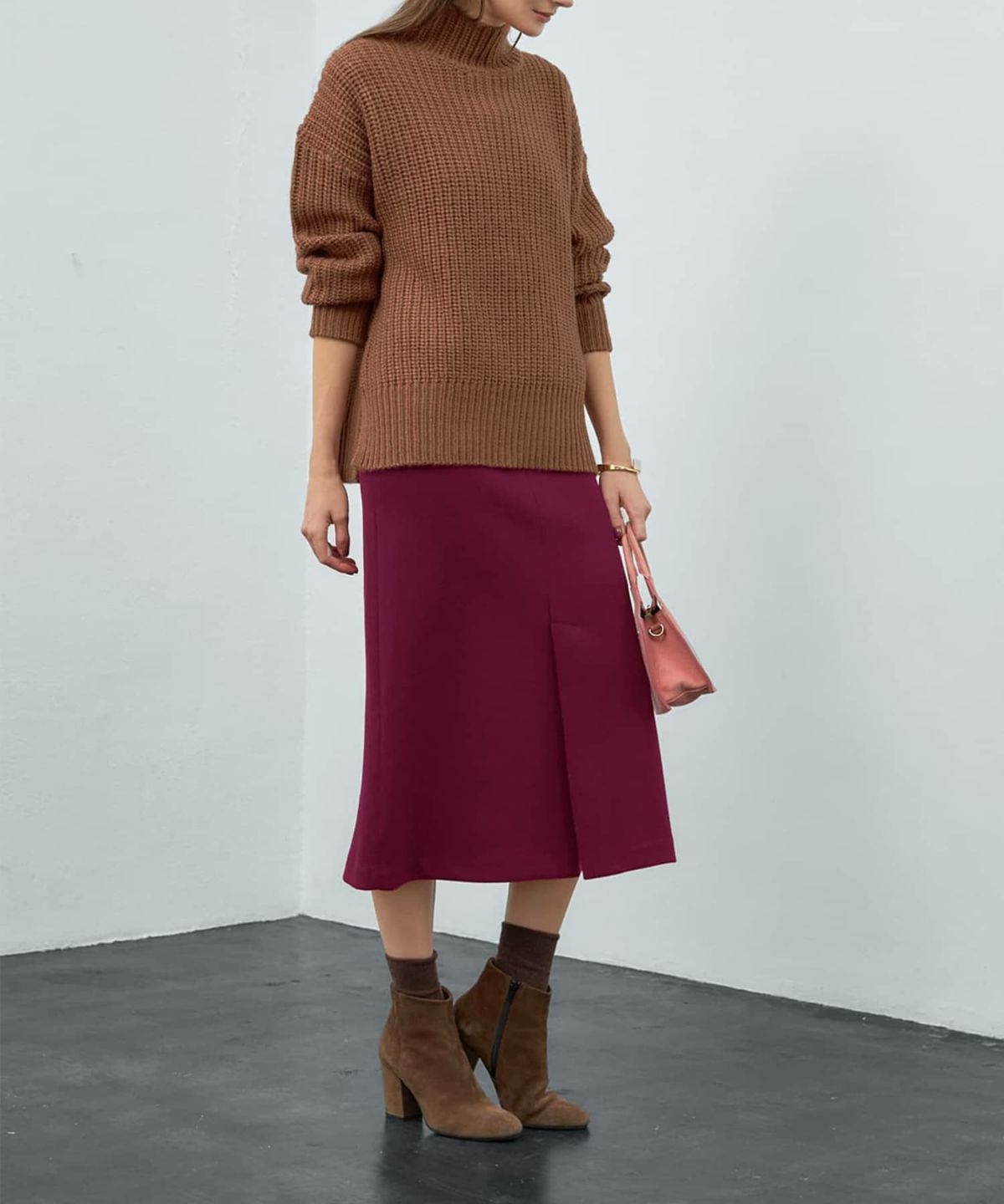 着用イメージ 173cm S-02サイズ ボルドー