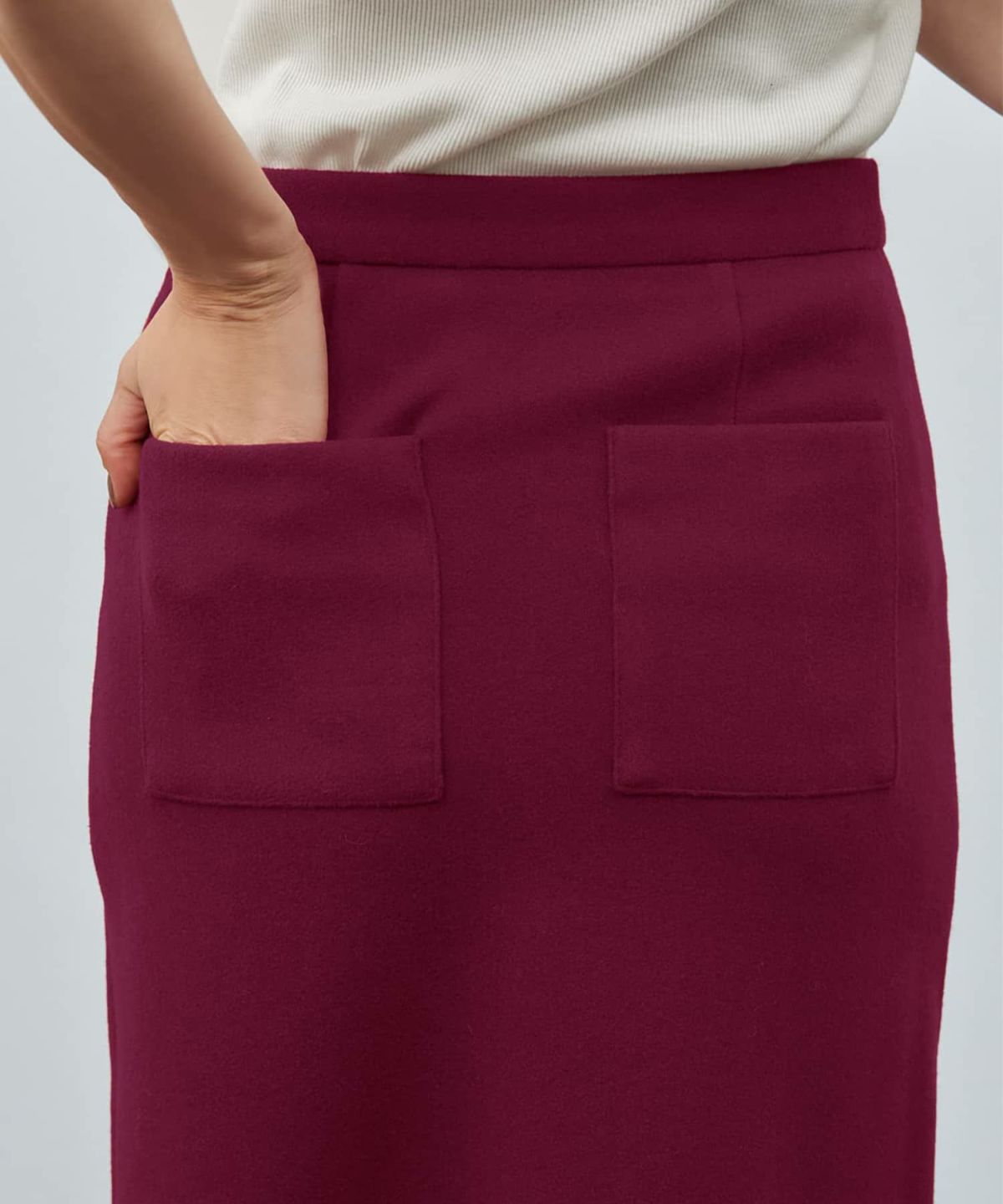 着用イメージ 173cm S-02サイズ ボルドー