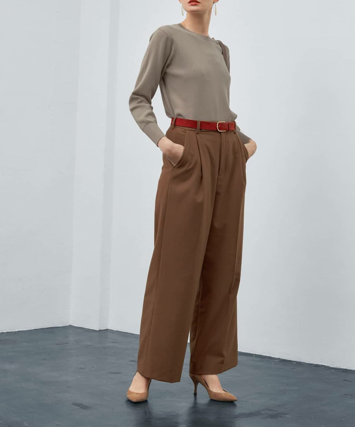 着用イメージ 173cm 02サイズ ブラウン