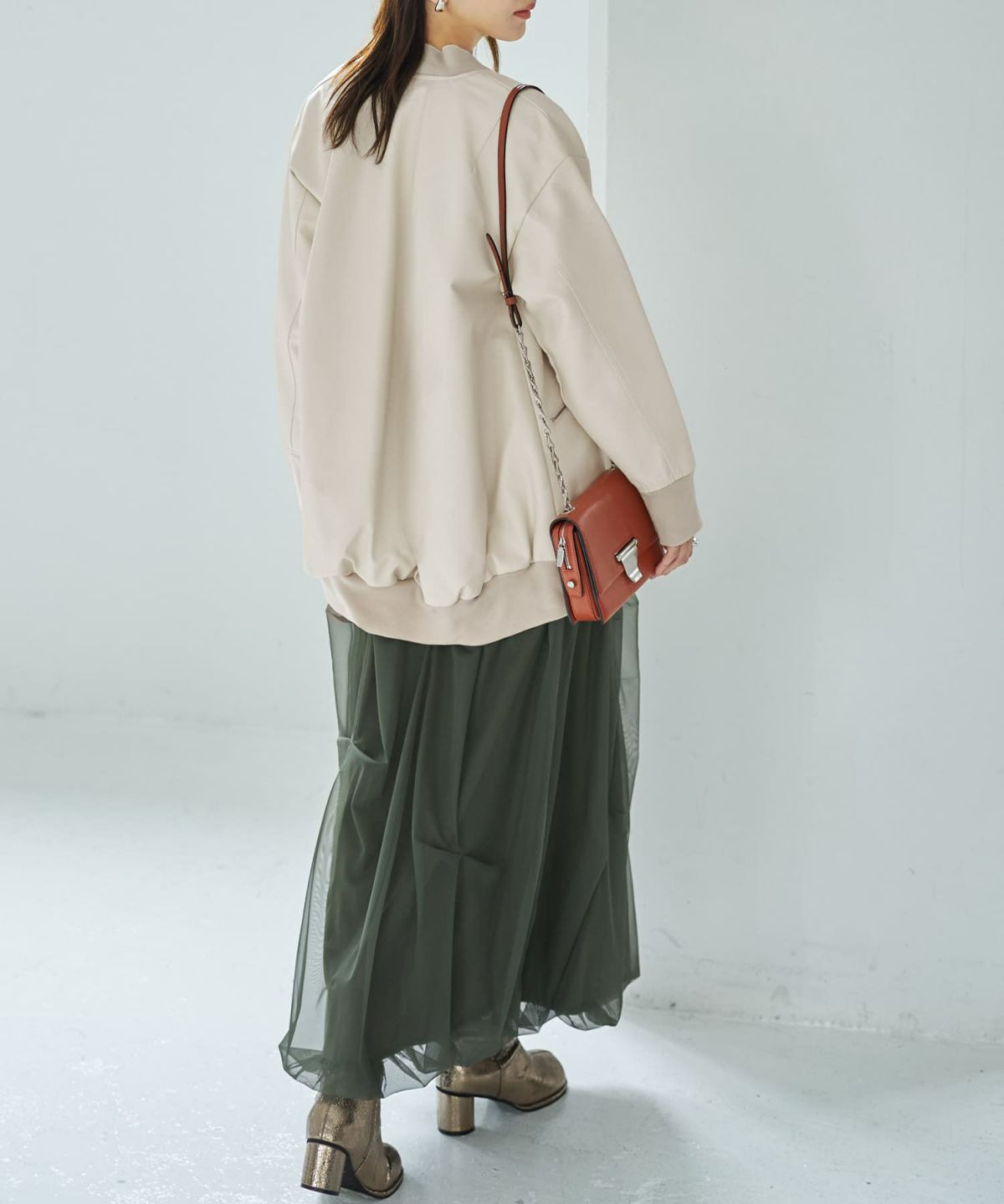 着用イメージ 166cm エクリュ