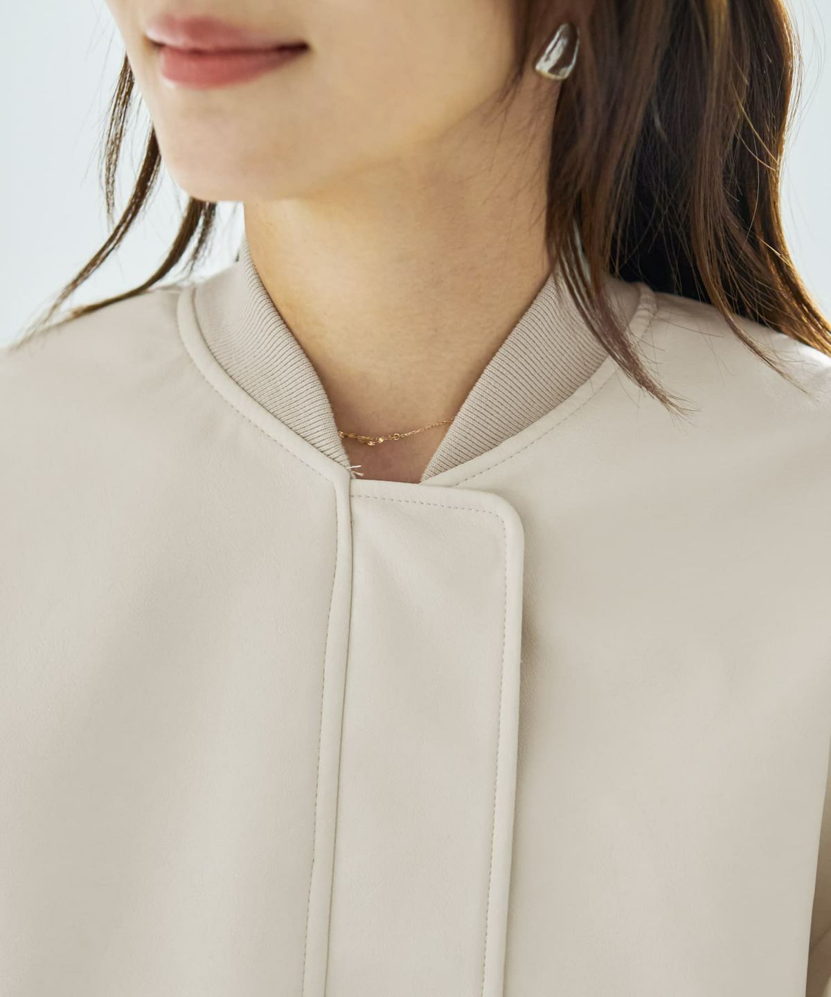 着用イメージ 166cm エクリュ