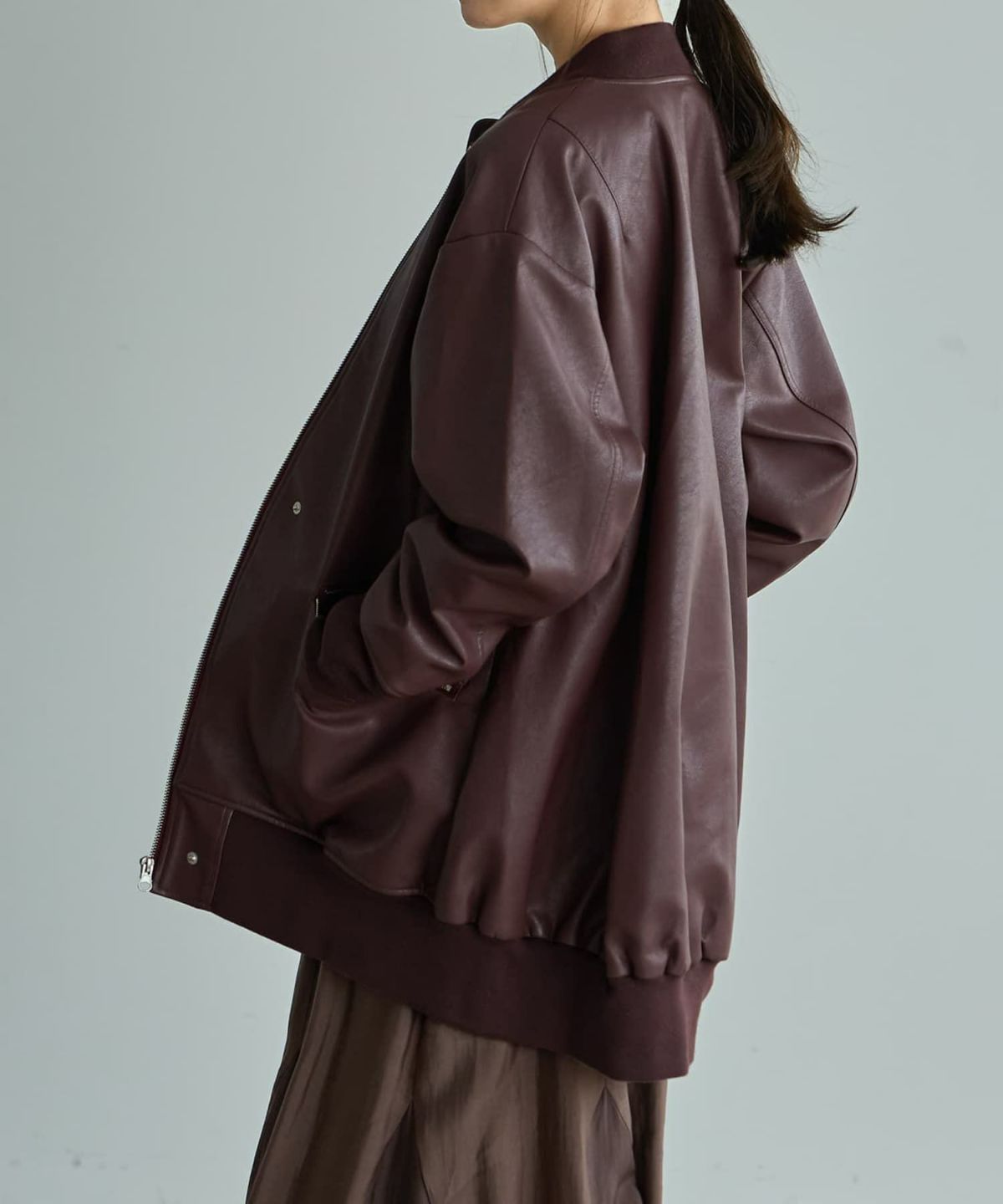 着用イメージ 165cm ブラウン