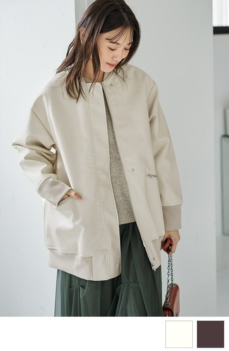 フェイクレザーBIGブルゾン INGNI（イング） ブルゾン アウター 「WEB限定」フェイクレザーBIG