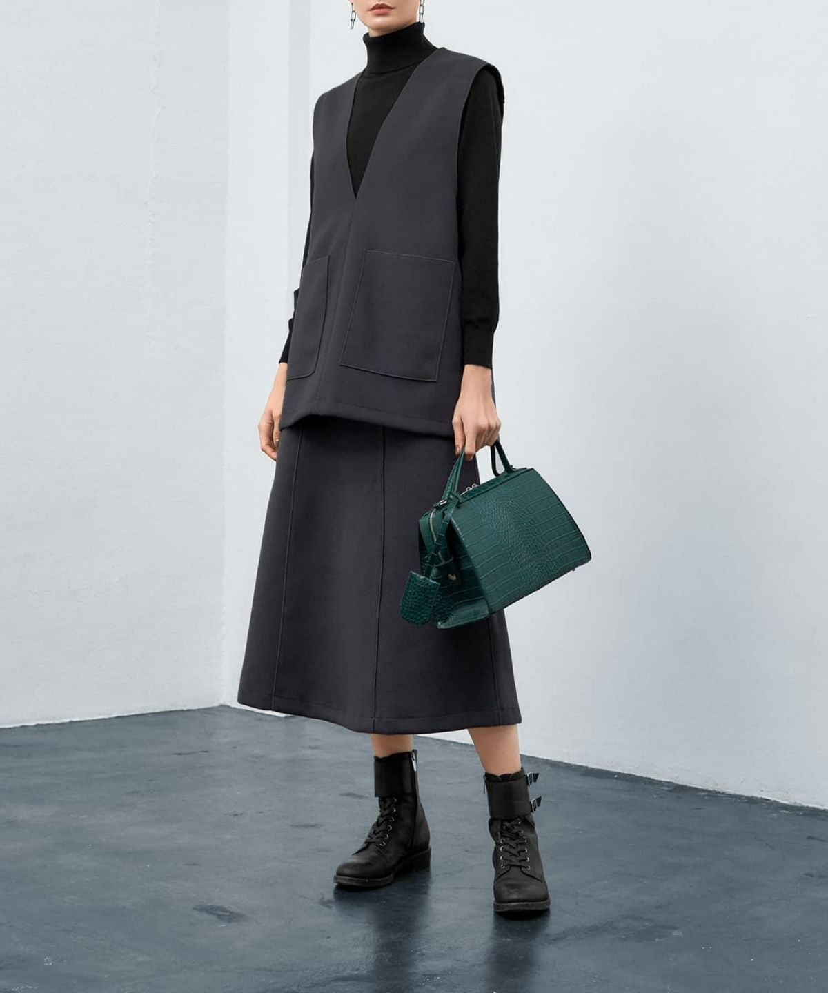 着用イメージ 173cm チャコールグレー Sサイズ