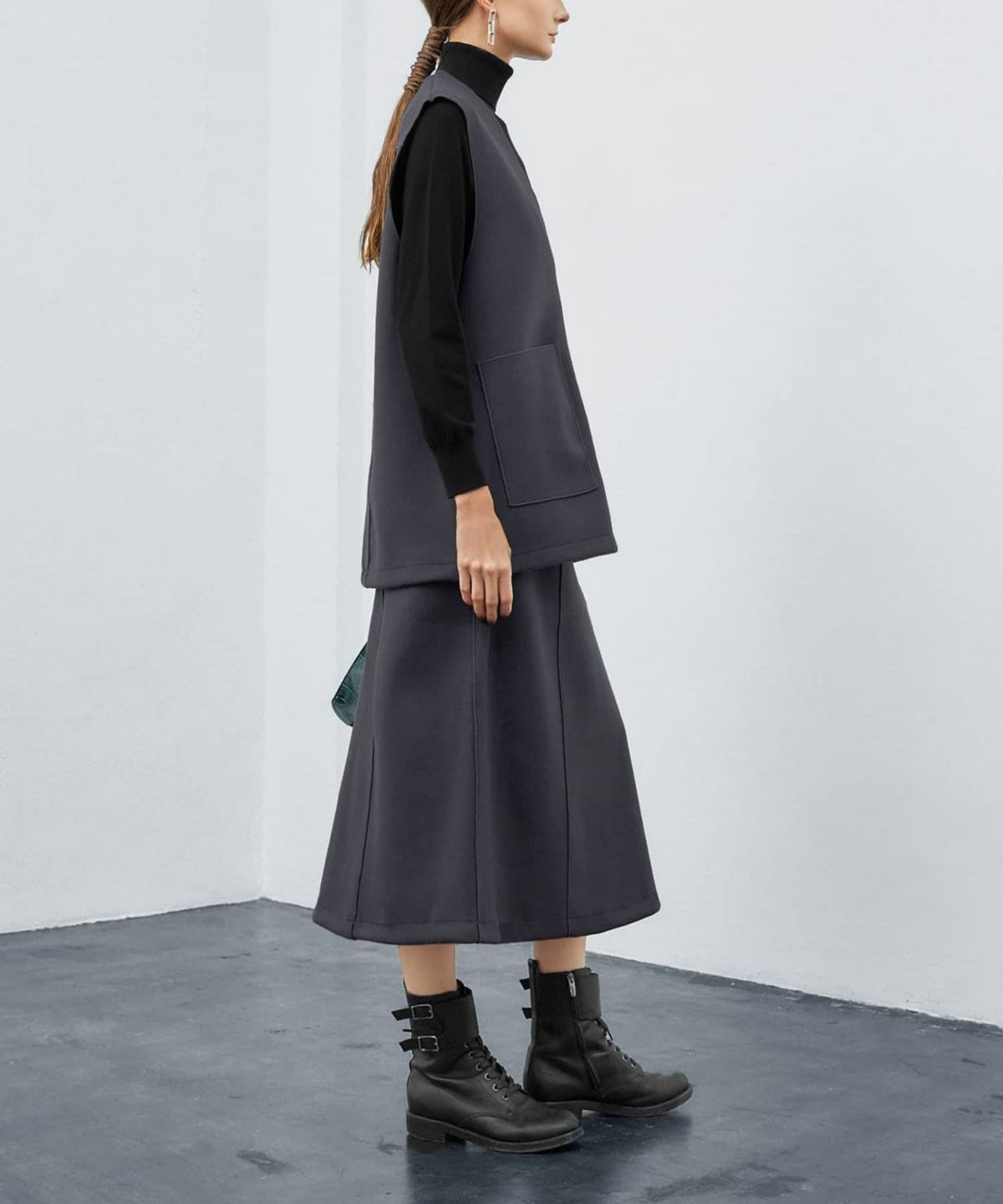 着用イメージ 173cm チャコールグレー Sサイズ