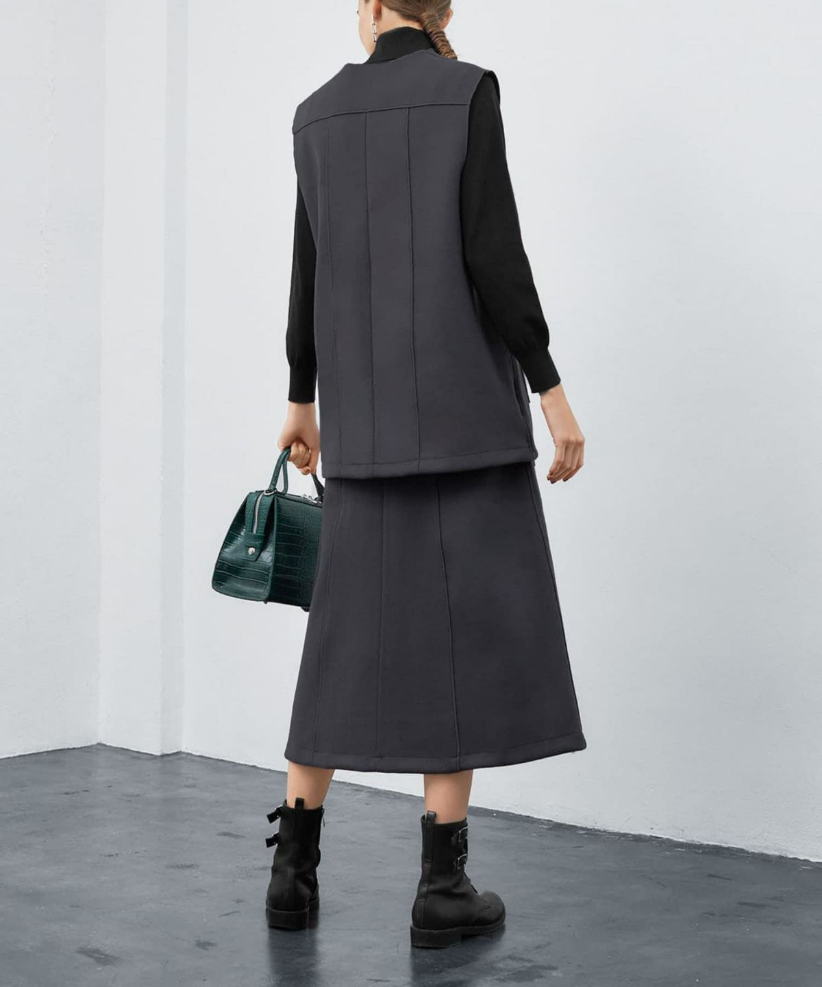 着用イメージ 173cm チャコールグレー Sサイズ