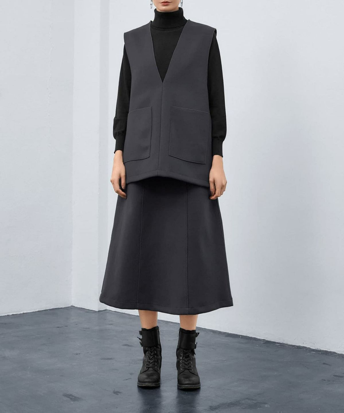 着用イメージ 173cm チャコールグレー Sサイズ