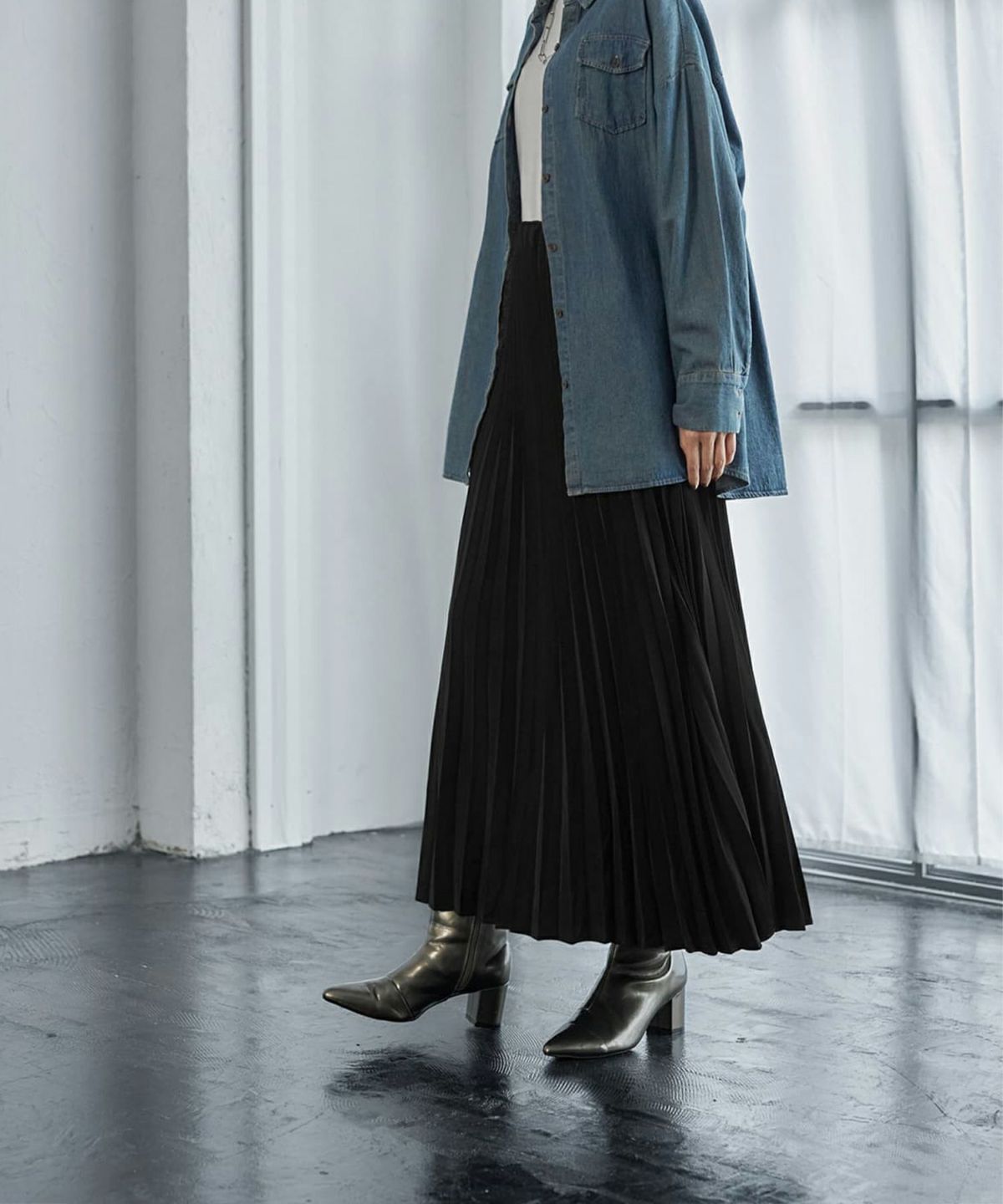 着用イメージ 165cm 着用サイズ S ブラック