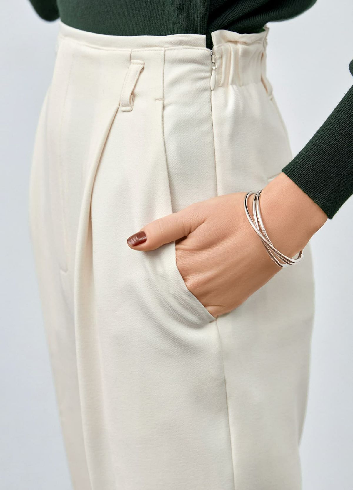 着用イメージ 173cm 着用サイズ S オフホワイト