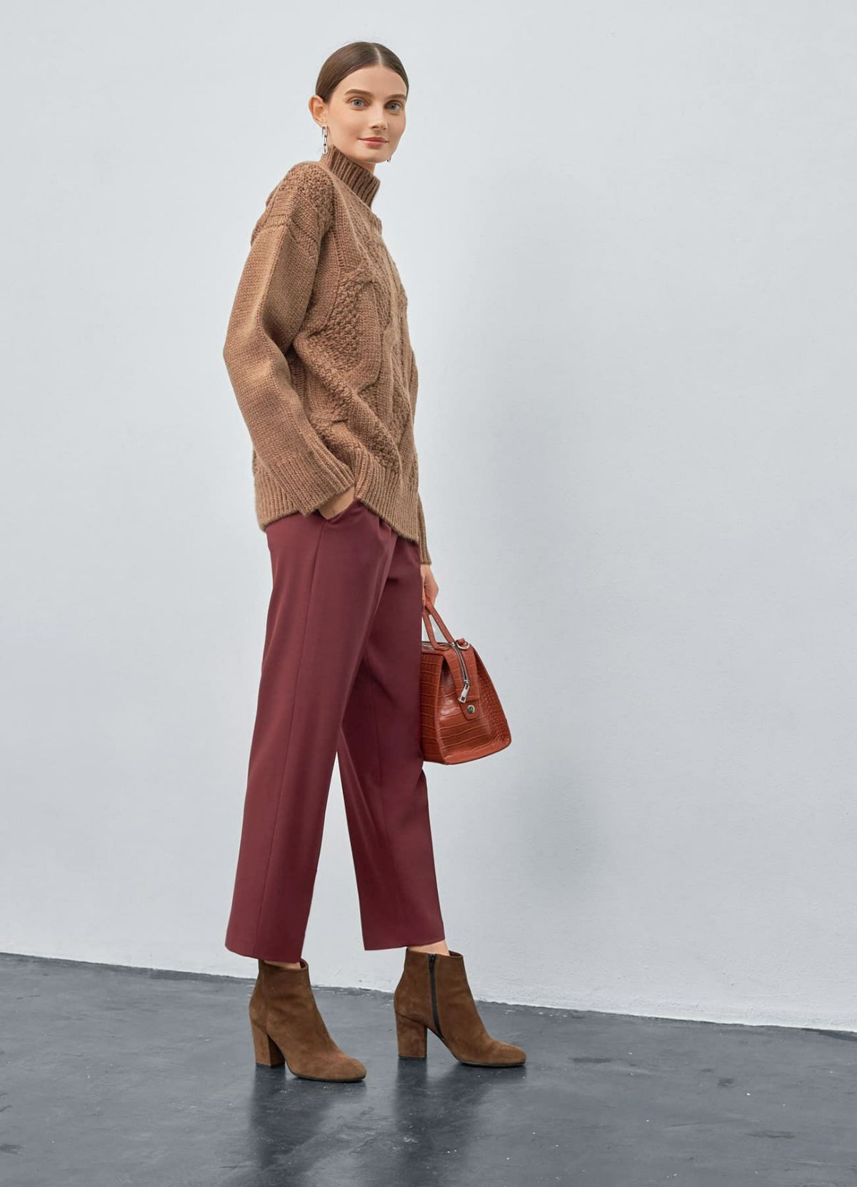 着用イメージ 173cm 着用サイズ S ライトバーガンディー