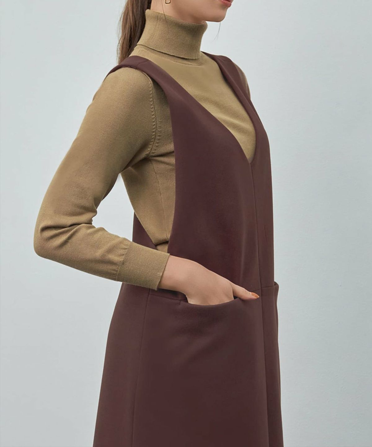 着用イメージ 170cm 02サイズ ブラウン