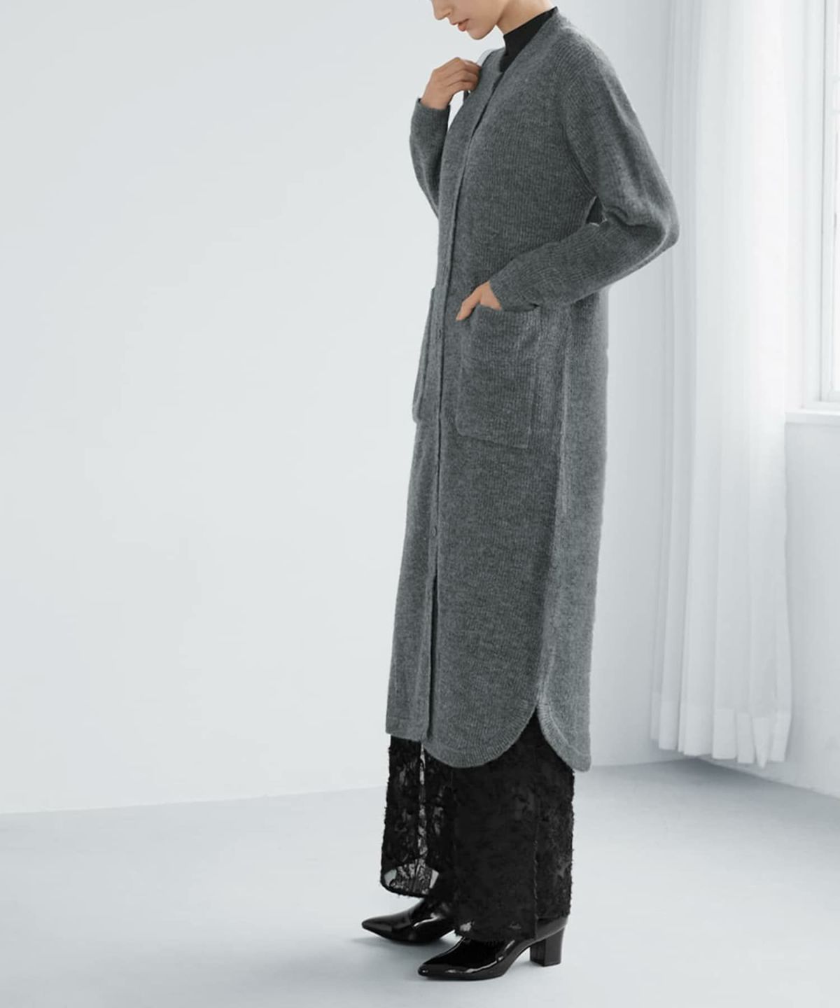 着用イメージ 168cm ダークグレー