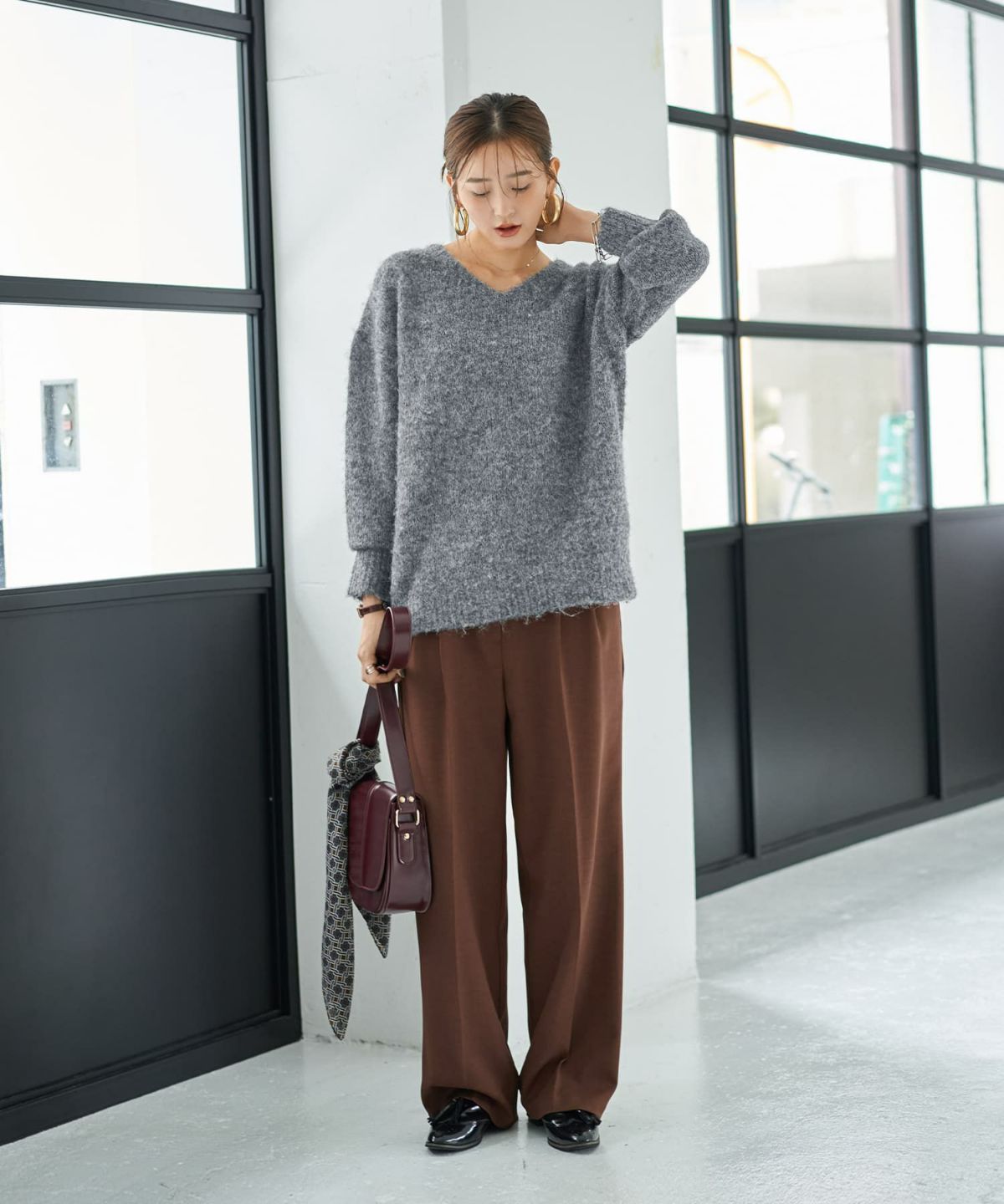 着用イメージ 166cm グレーミックス