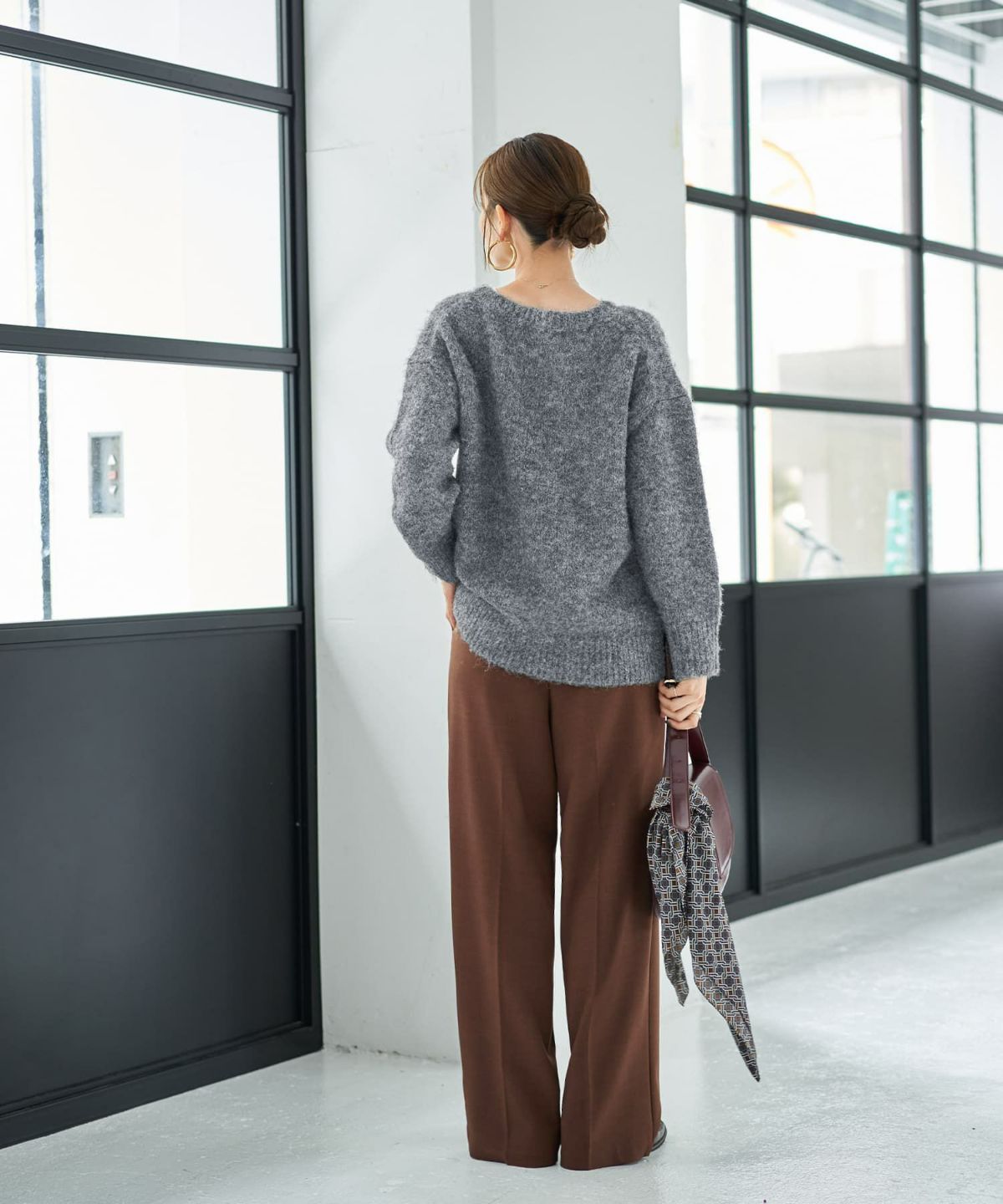 着用イメージ 166cm グレーミックス