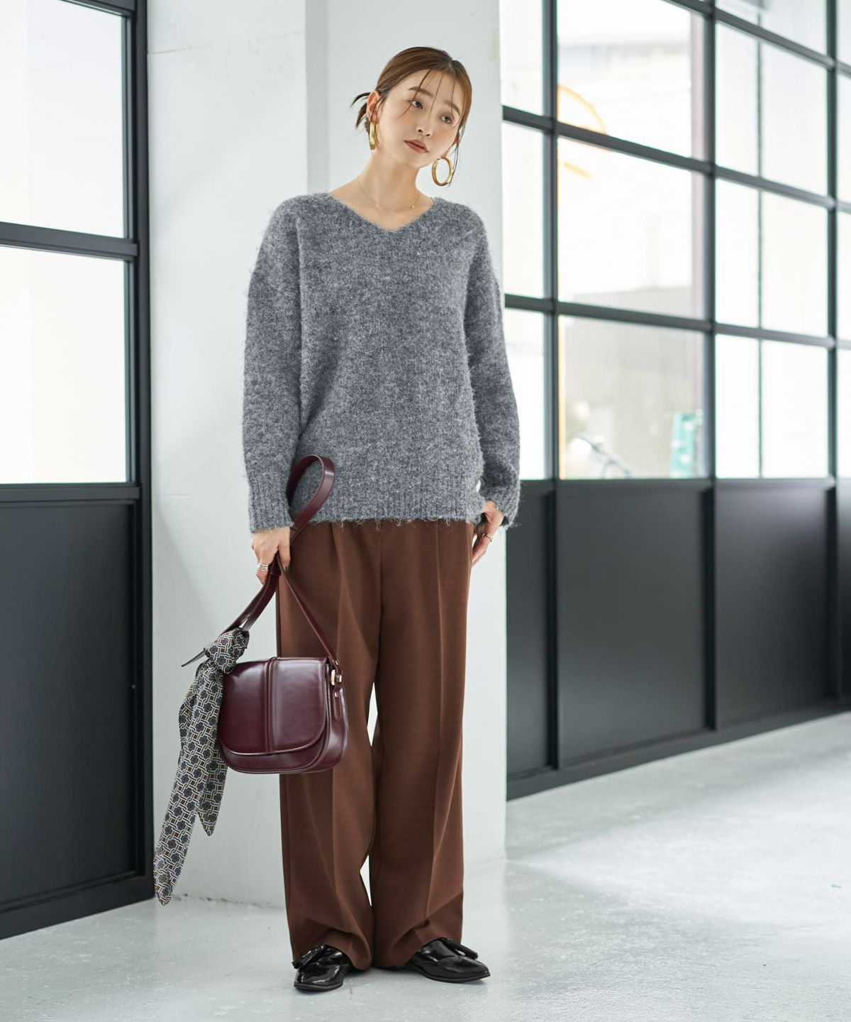 着用イメージ 166cm グレーミックス