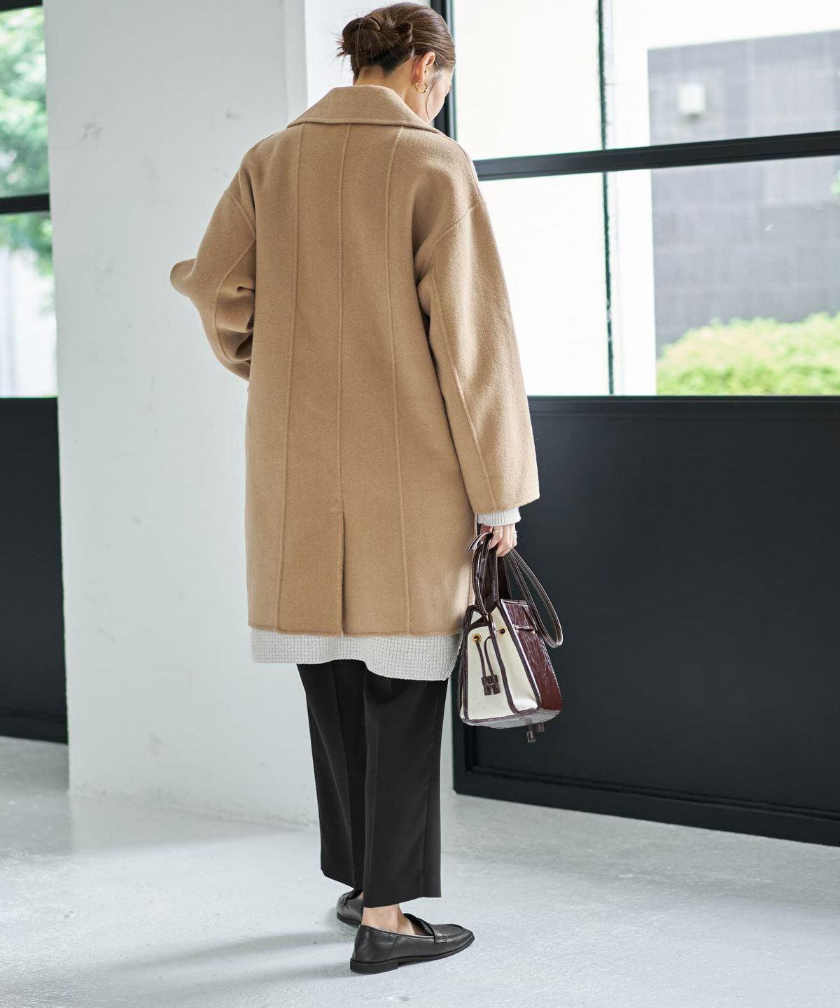着用イメージ 166cm キャメル