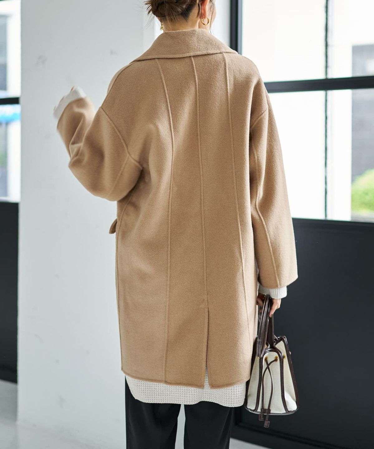 着用イメージ 166cm キャメル