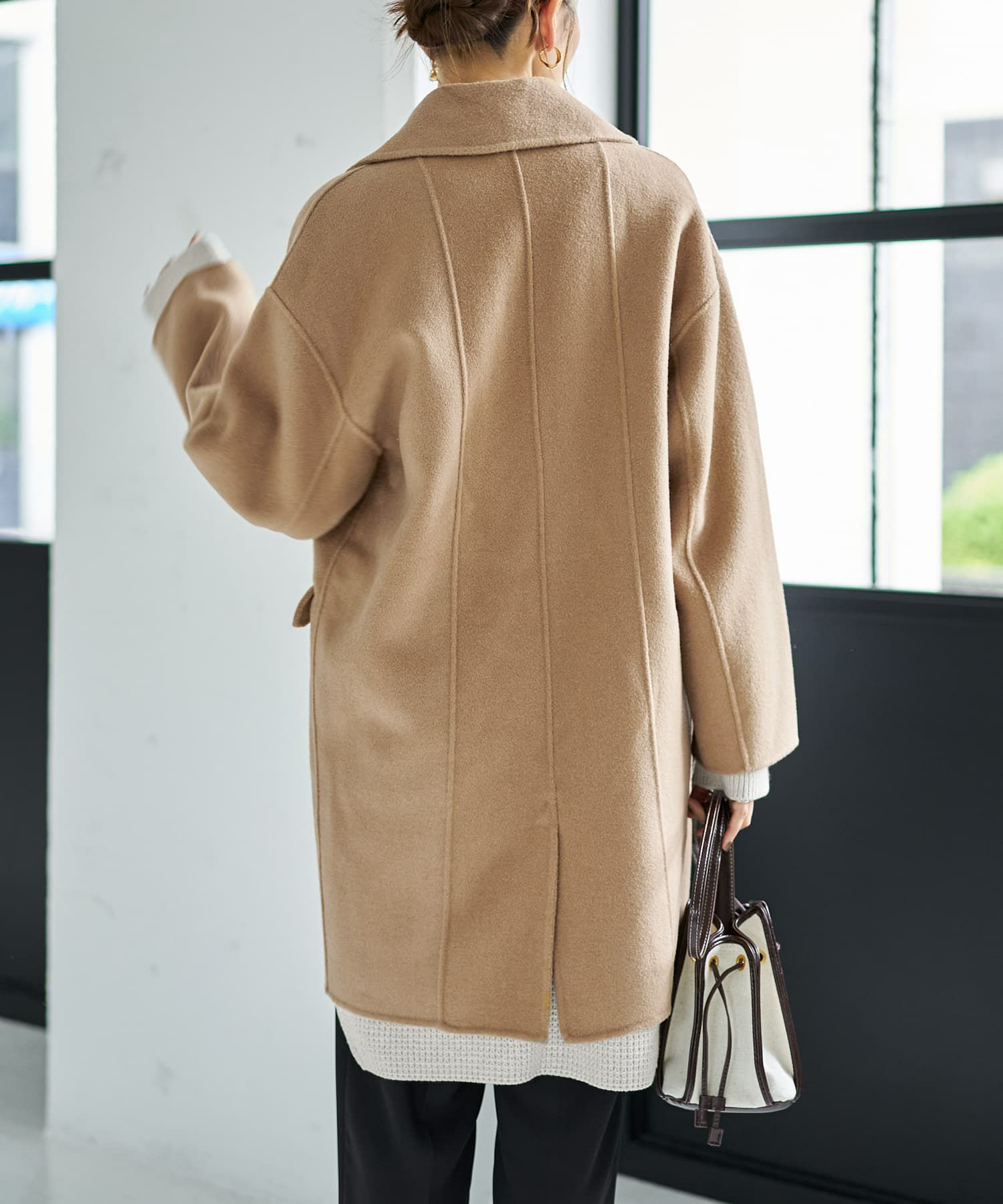 着用イメージ 166cm キャメル