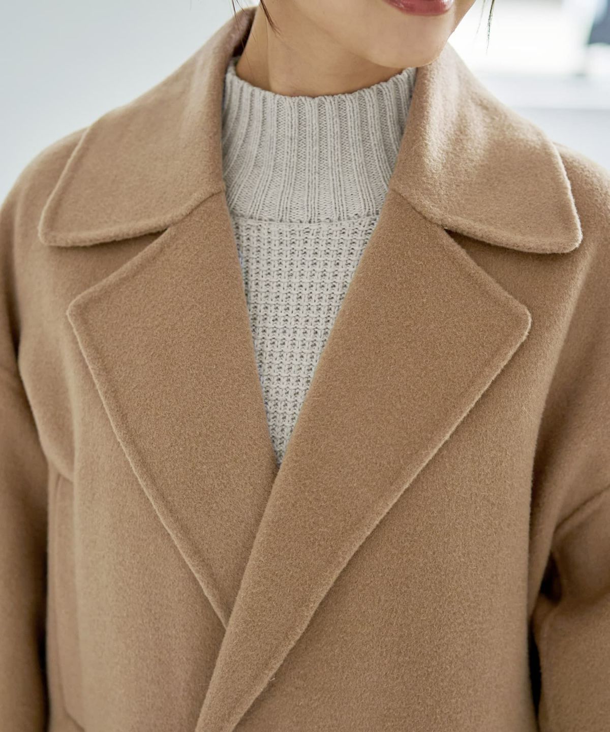 着用イメージ 166cm キャメル