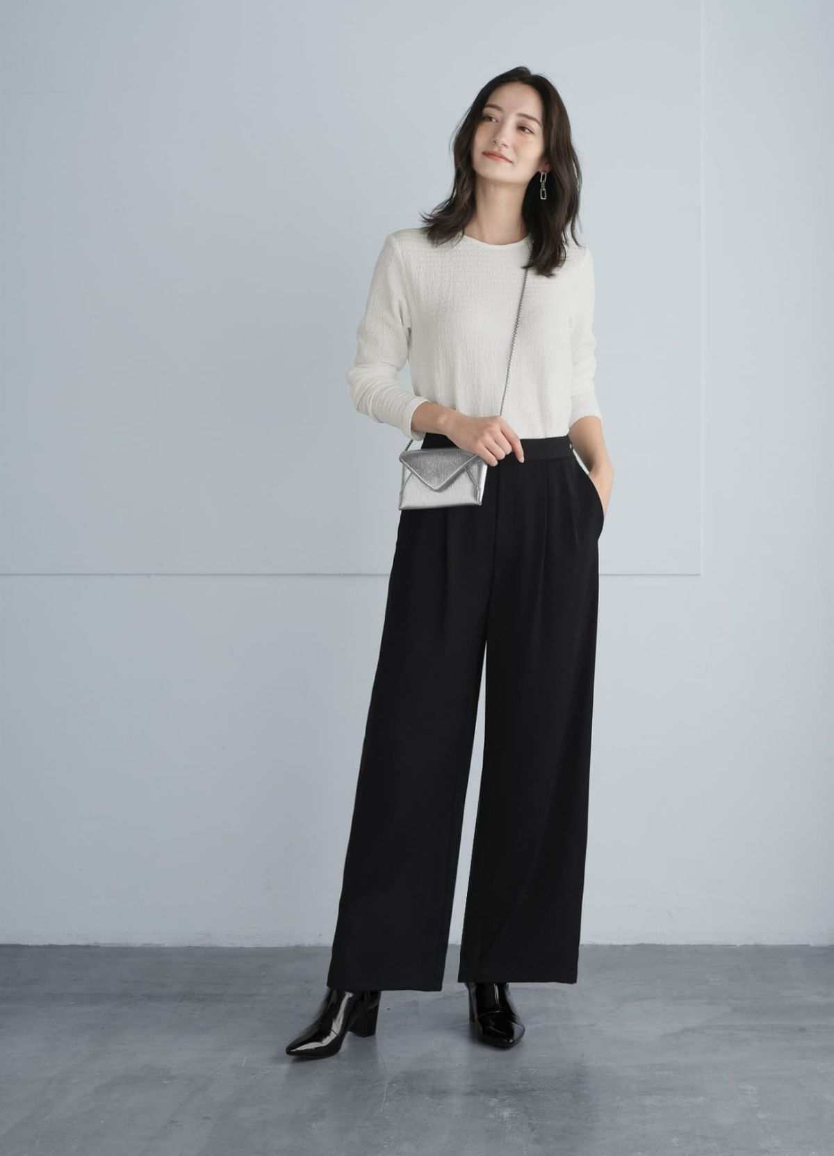 着用イメージ 165cm 着用サイズ S-02 ブラック