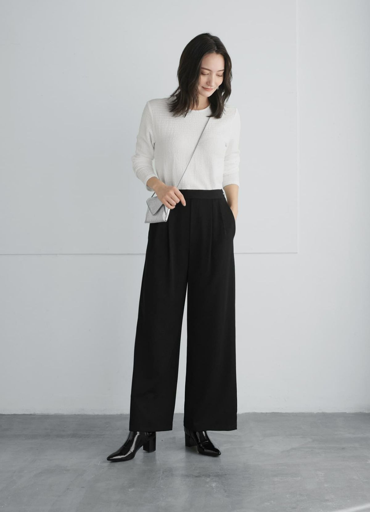 着用イメージ 165cm 着用サイズ S-02 ブラック