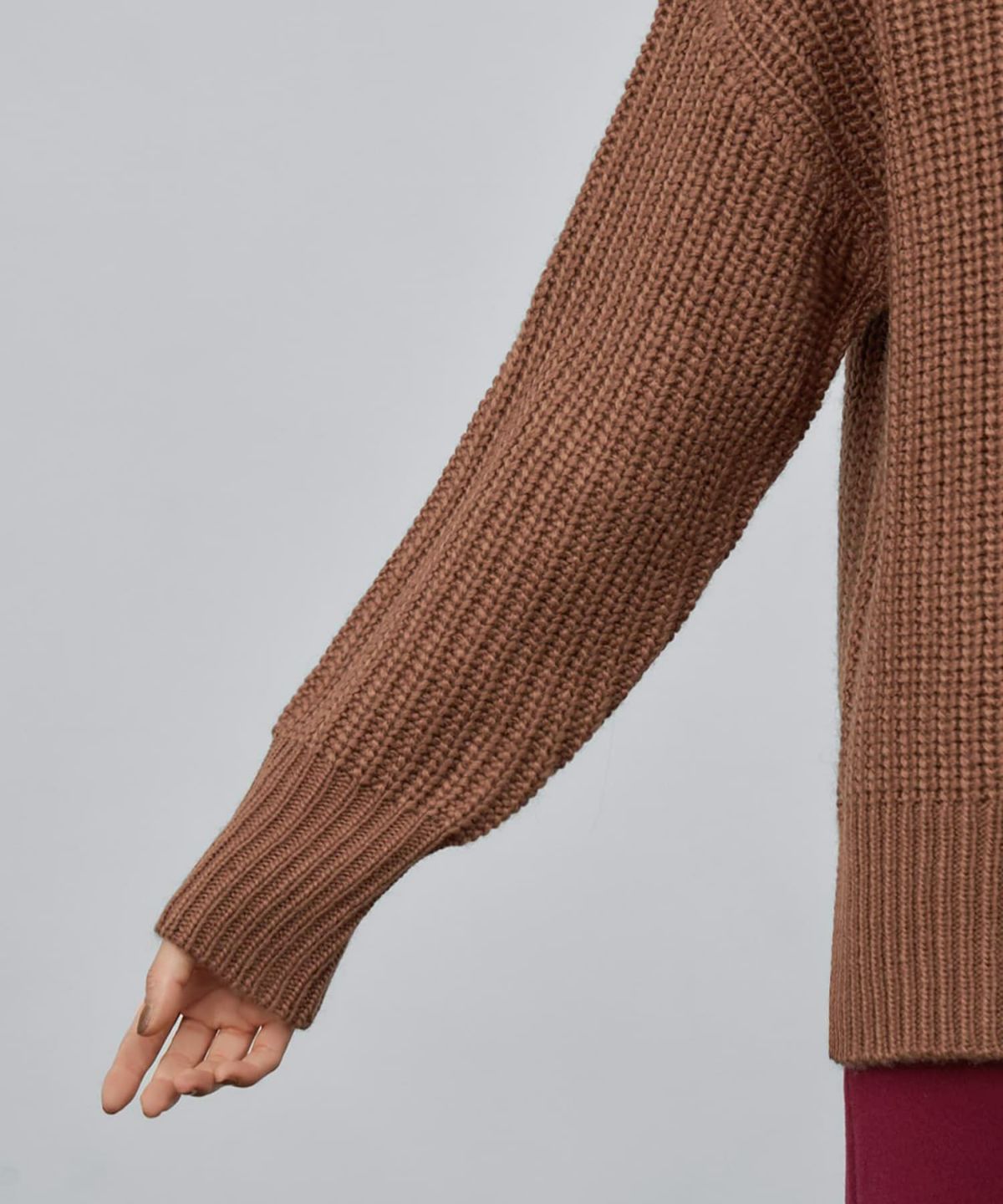 着用イメージ 173cm ダークキャメル