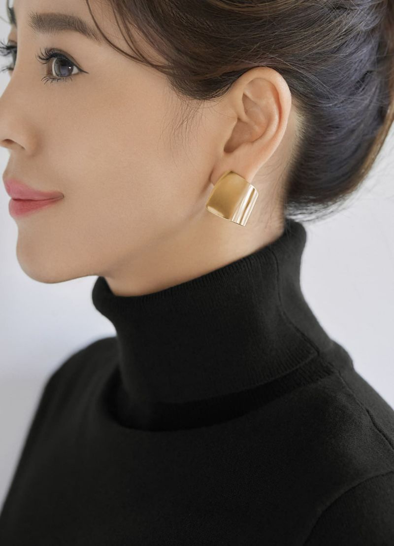 【関税&送料込】Laurent Large イヤリング Reflection Long Earrings - GOLD / RAGBAG (リフレクション