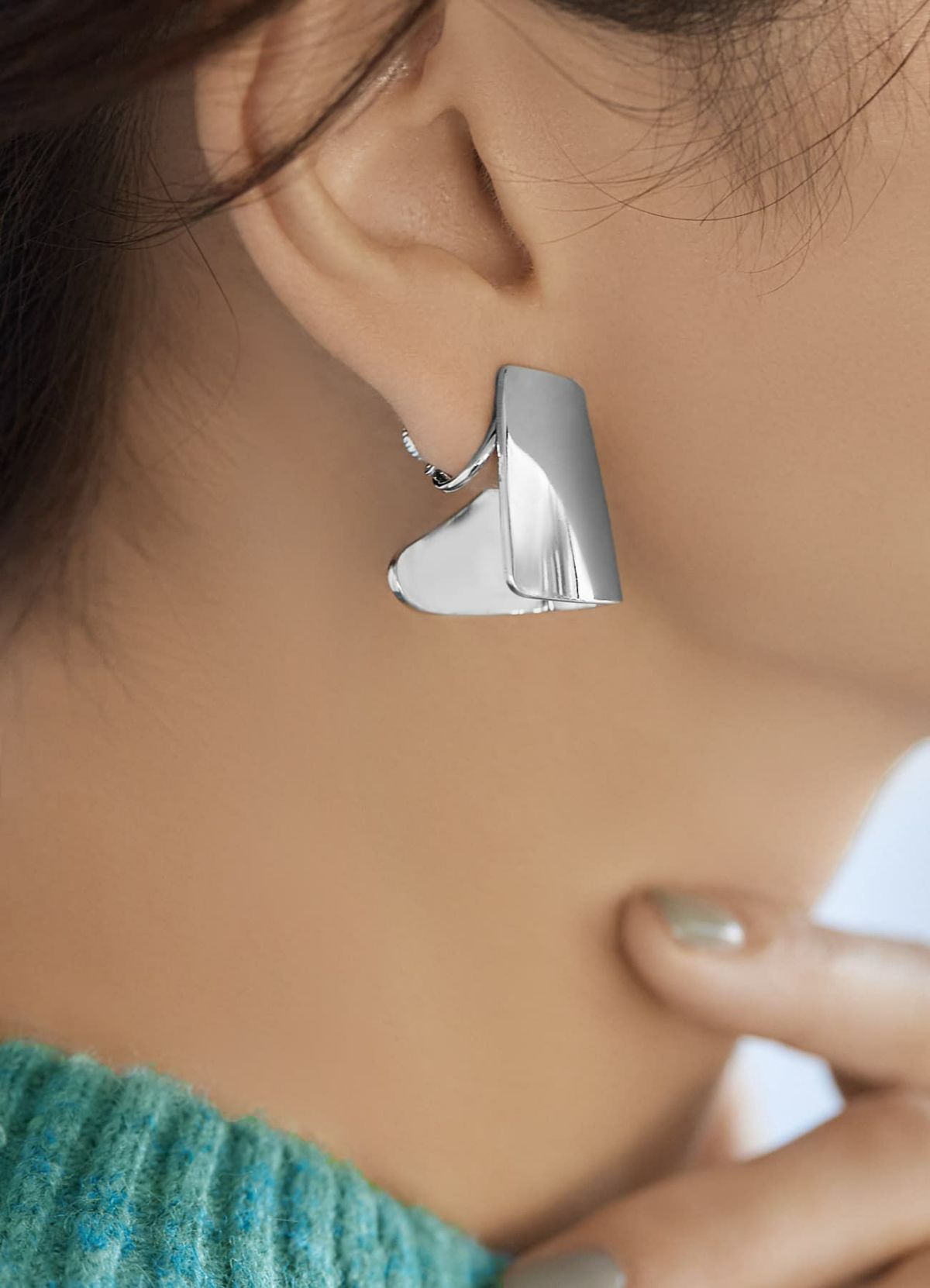 着用イメージ 166cm シルバー