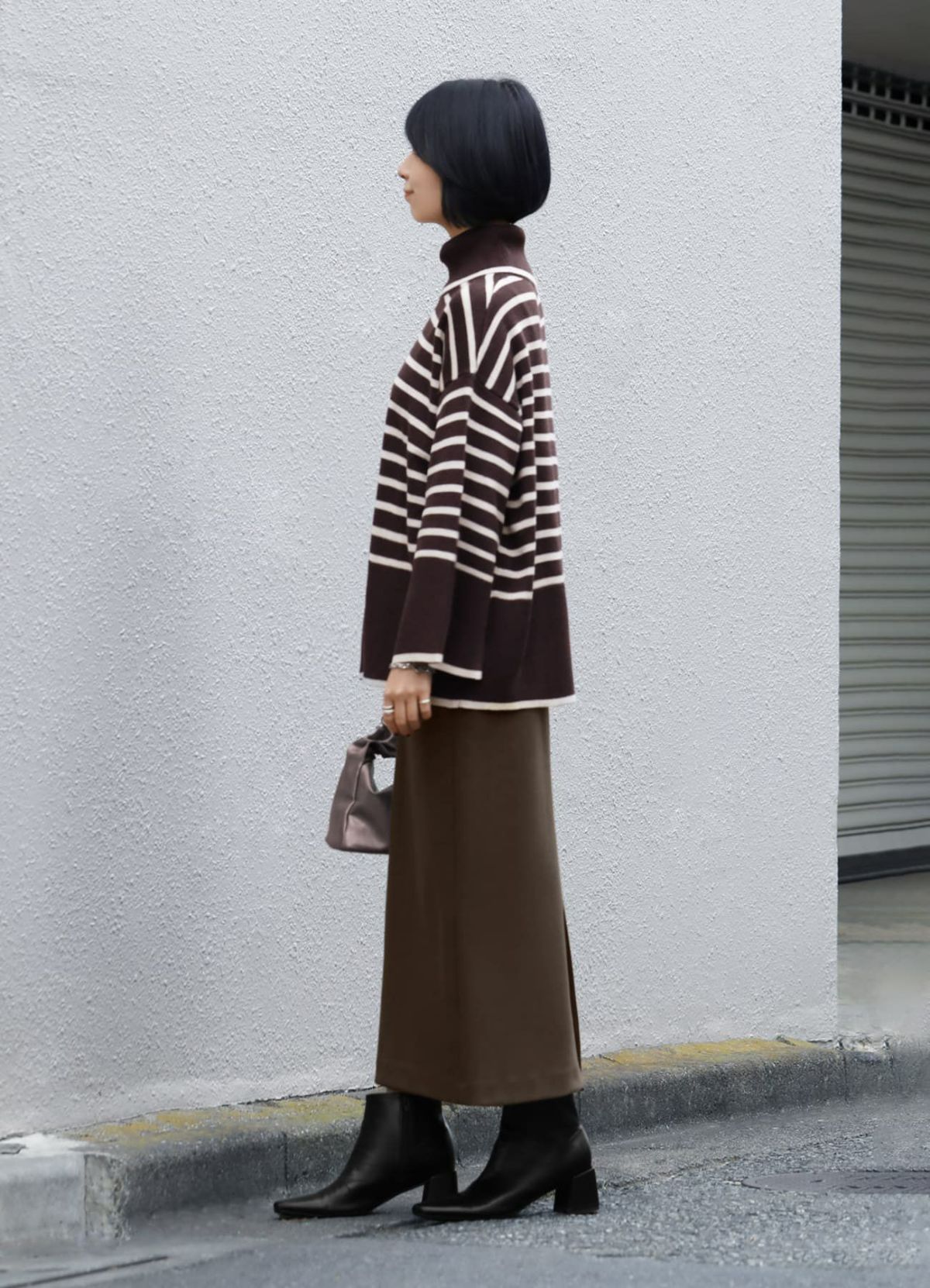 着用イメージ 157cm 着用サイズ XS オリーブブラウン