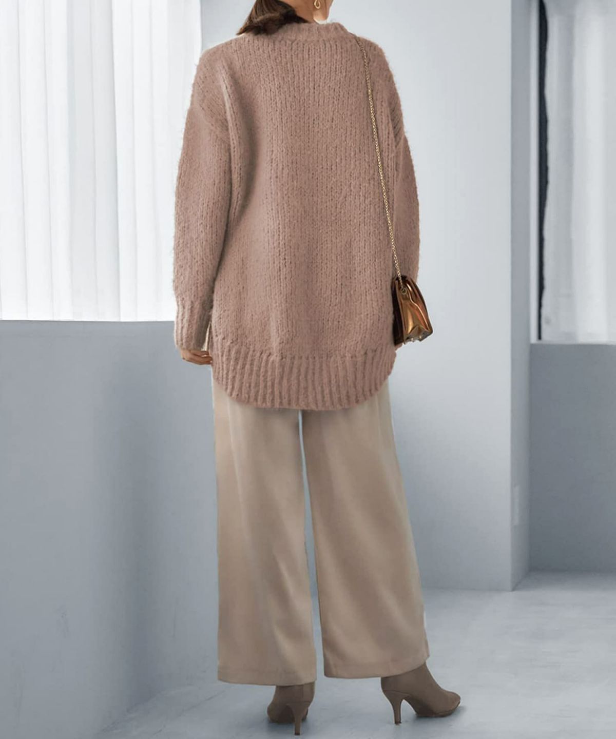 着用イメージ 166cm ミルクベージュ