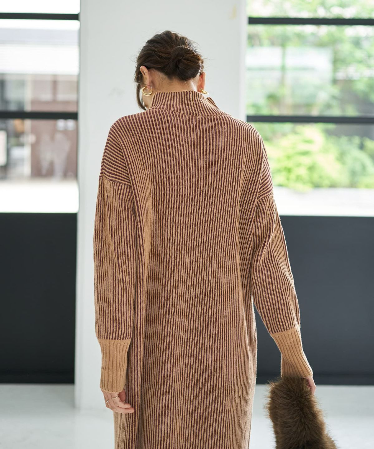 着用イメージ 166cm ベージュミックス 02サイズ