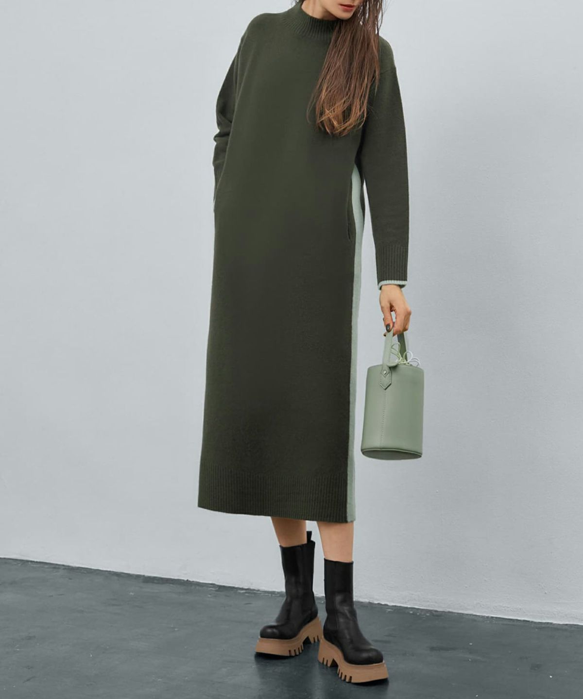 着用イメージ 173cm 着用サイズ 02 カーキ