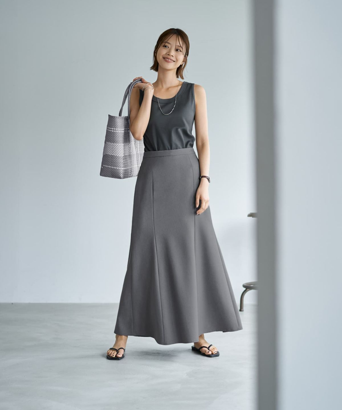 着用イメージ 167cm S-02 グレー