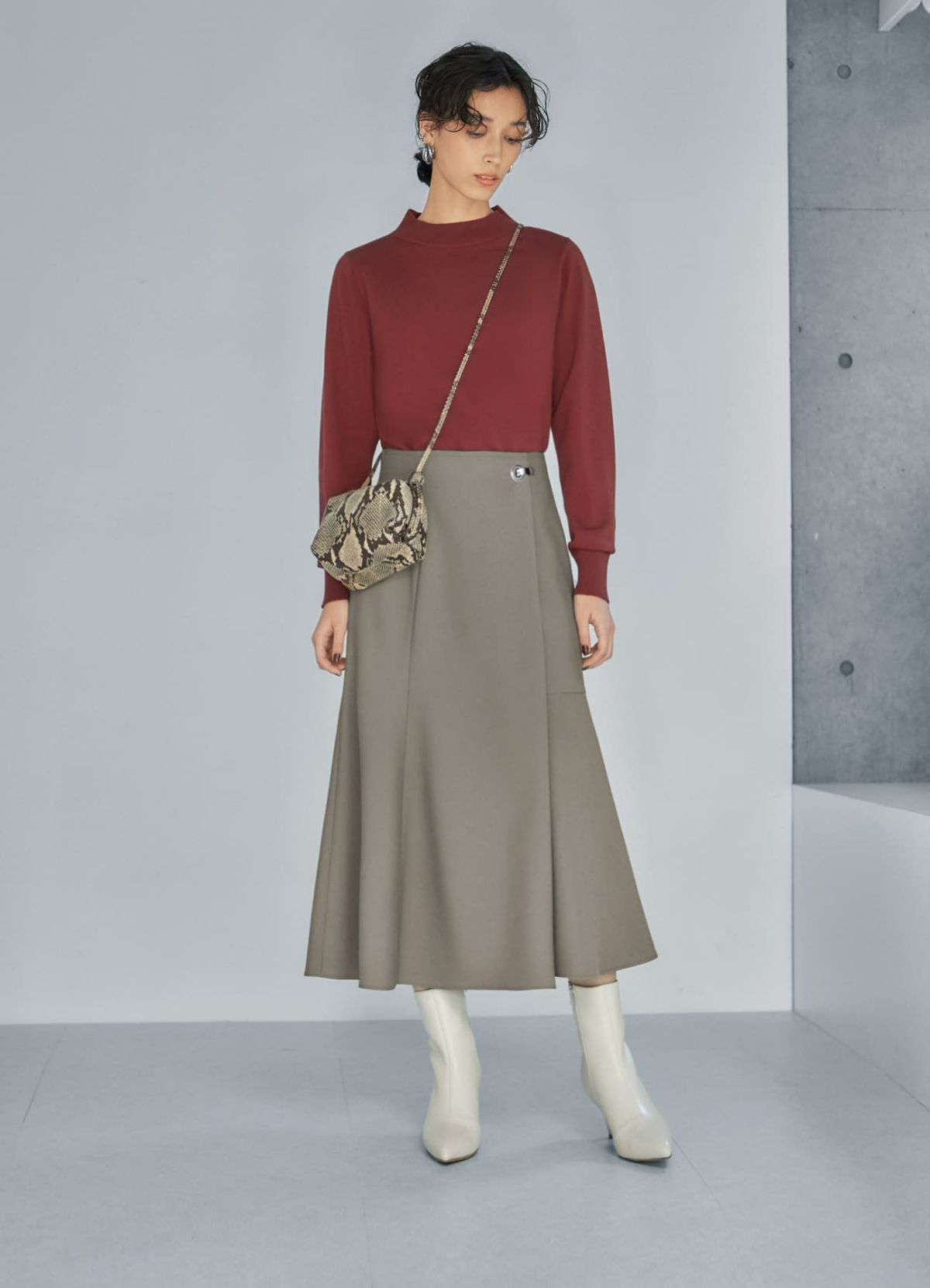 【Made in JAPAN】パーツポイントフレアスカート