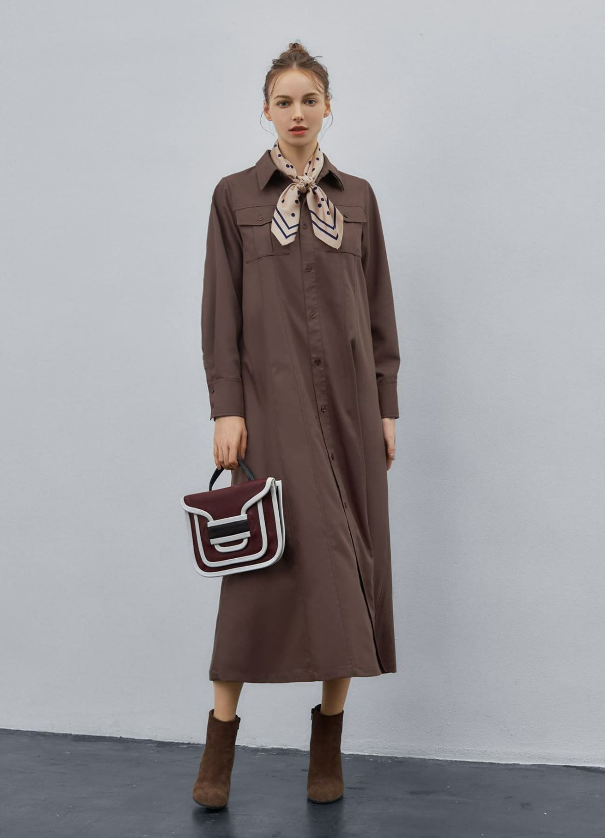 着用イメージ 173cm ベージュ