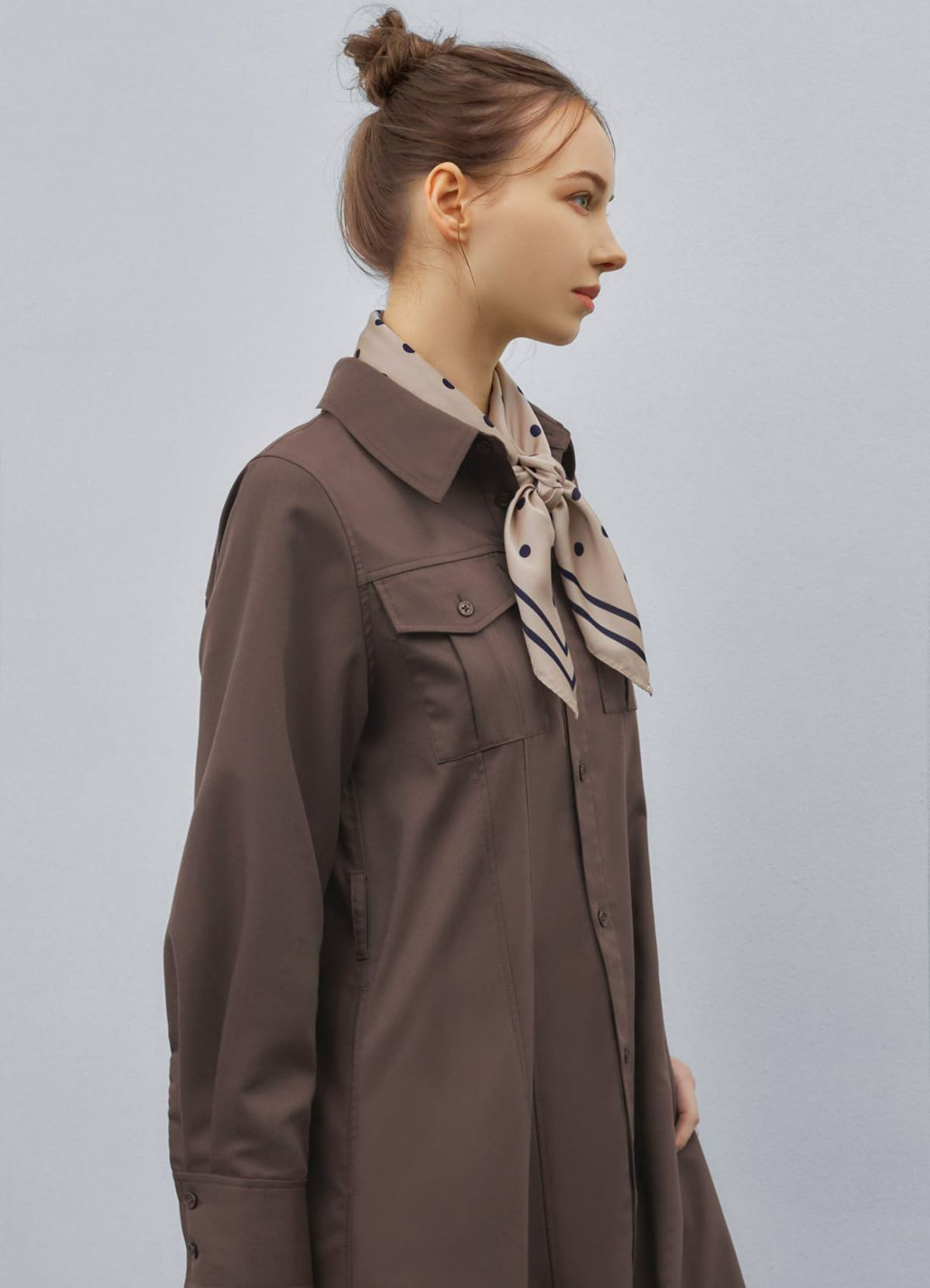 着用イメージ 173cm ベージュ