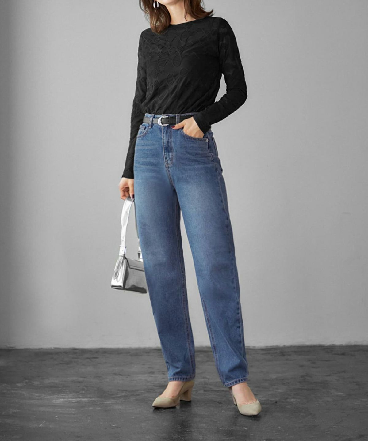 ウォッシュドセミボーイズデニム